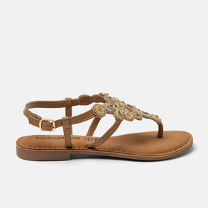 Dante Damen Leder-Sandalen Beige Dante Damen Leder-Sandalen Beige