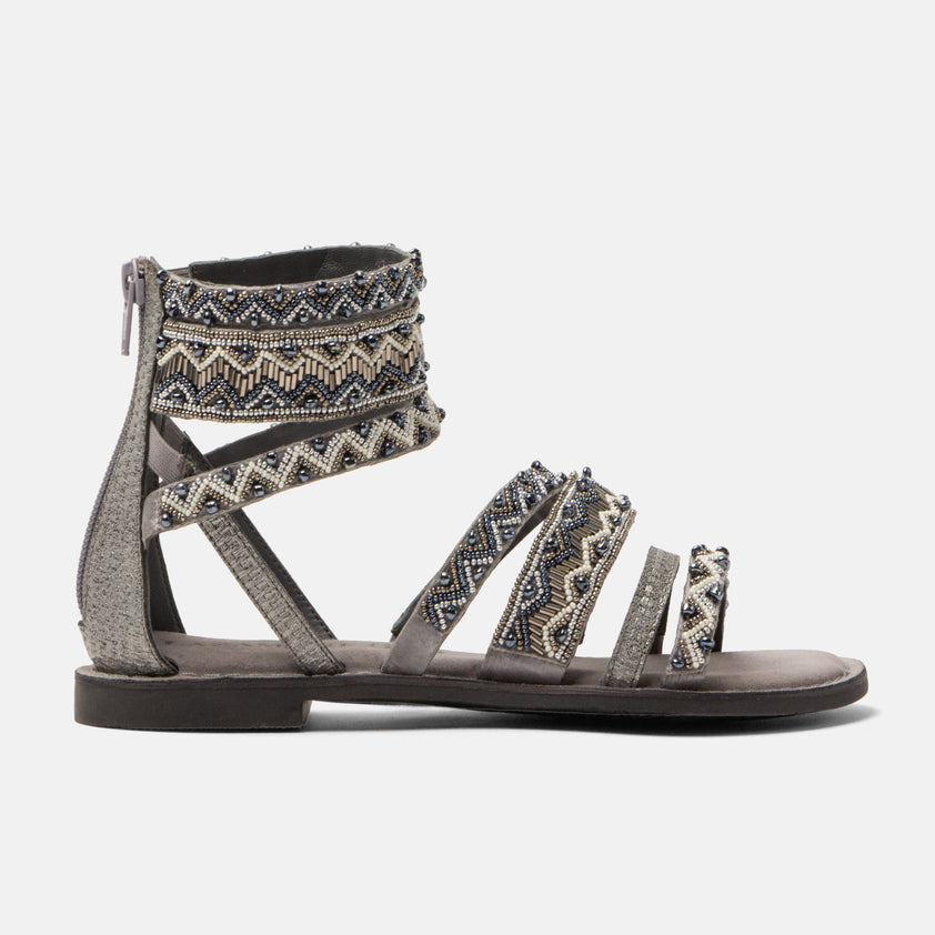 Fem Damen Sandalen Grey