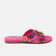 Hailey Damen Leder-Pantoletten Fuxia