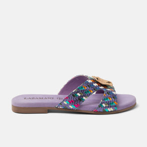 Hailey Damen Leder-Pantoletten Lilac Hailey Damen Leder-Pantoletten Lilac