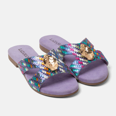 Hailey Damen Leder-Pantoletten Lilac
