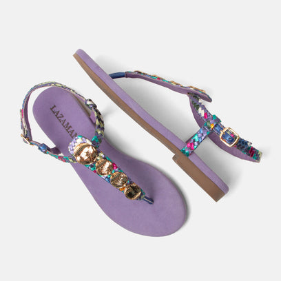 Lynn Damen Leder-Sandalen Lilac