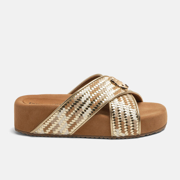 Lizzy Damen Leder-Pantoletten Beige Lizzy Damen Leder-Pantoletten Beige