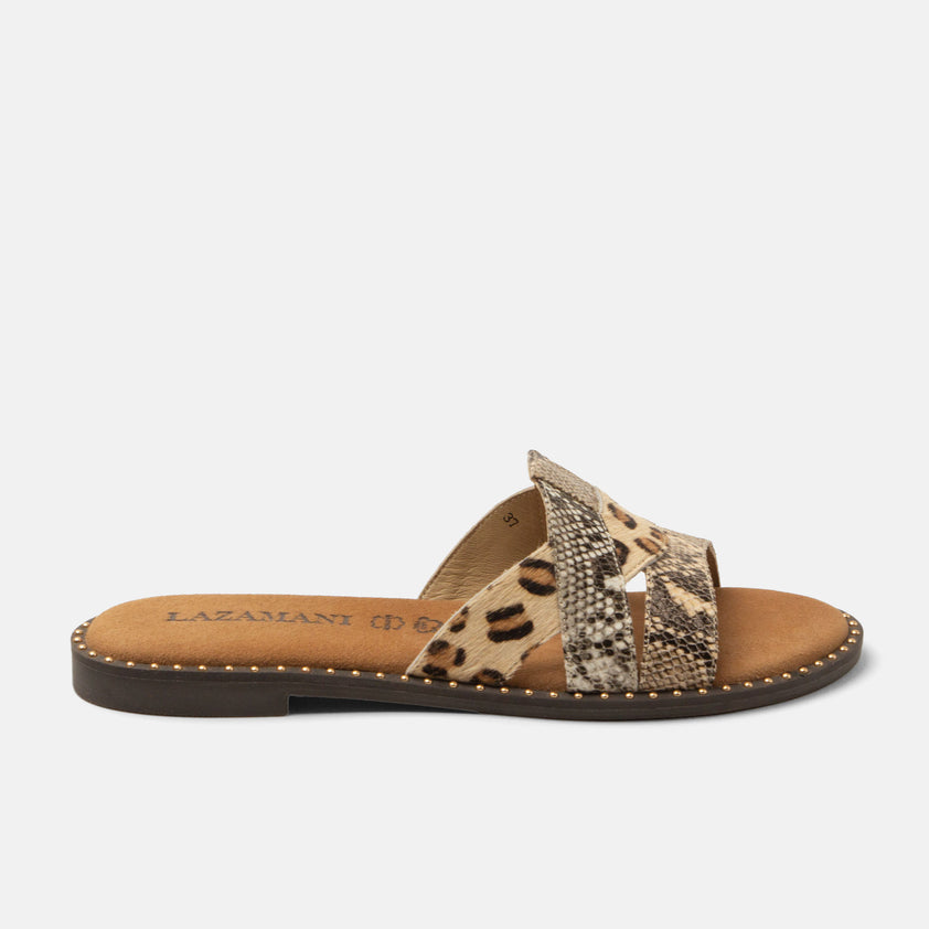 Suze Damen Pantoletten Beige