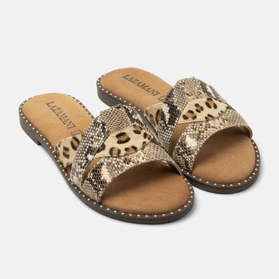 Suze Damen Pantoletten Beige