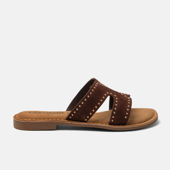 Lina Damen Wildleder-Pantoletten Brown Lina Damen Wildleder-Pantoletten Brown