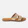 Puck Damen Leder-Pantoletten Gold