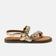 Jona Damen Leder-Sandalen Gold
