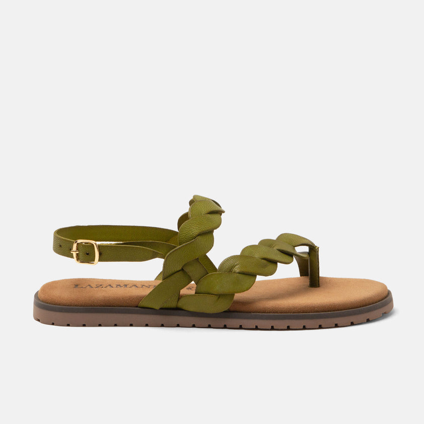Jona Damen Leder-Sandalen Green