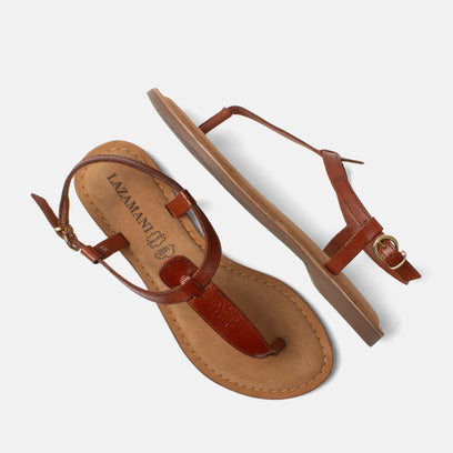 Imme Damen Ledersandalen Tan