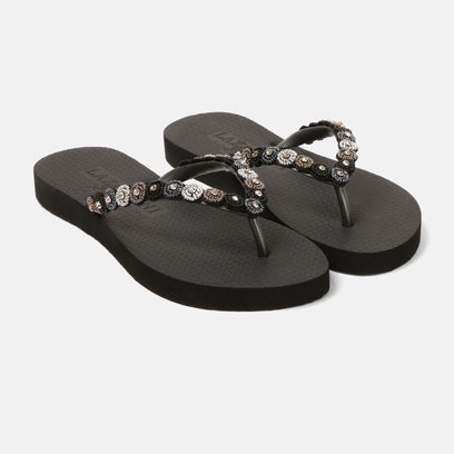 Mallorca Beach Damen Flip Flops Black