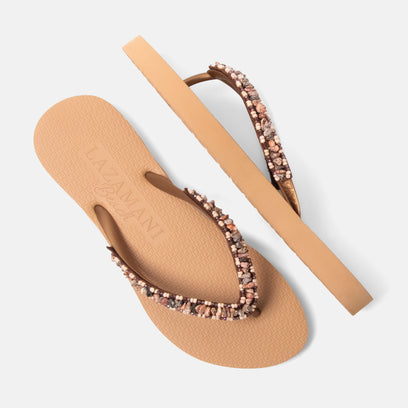 Palma Beach Damen Flip Flops Brown