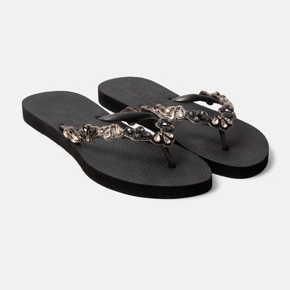 Menorca Beach Damen Flip Flops Black