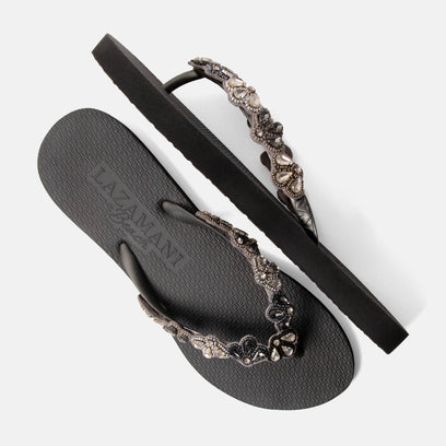 Menorca Beach Damen Flip Flops Black