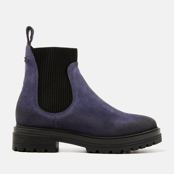 Beau Damen Wildleder Chelsea-Boots Purple Beau Damen Wildleder Chelsea-Boots Purple