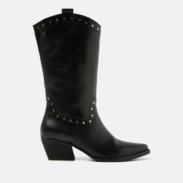 Noël Damen Leder-Stiefel Black Noël Damen Leder-Stiefel Black
