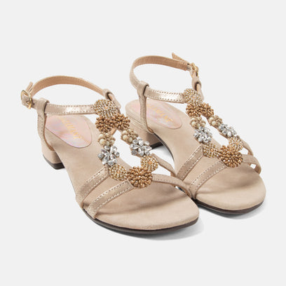 Estralla Damen Leder-Sandalen Biscuit