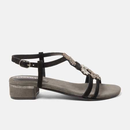 Estralla Damen Wildleder-Sandalen Black Estralla Damen Wildleder-Sandalen Black
