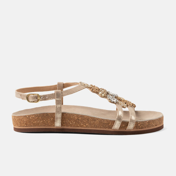 Fonda Damen Leder-Sandalen Biscuit Fonda Damen Leder-Sandalen Biscuit