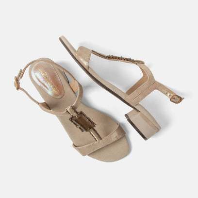 Hilaria Damen Wildleder-Sandalen Biscuit