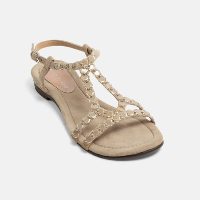Izarra Damen Wildleder-Sandalen Biscuit