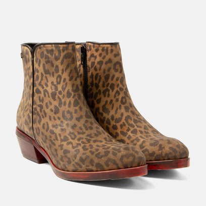 Sara Damen Wildleder-Stiefeletten Tan/Leo