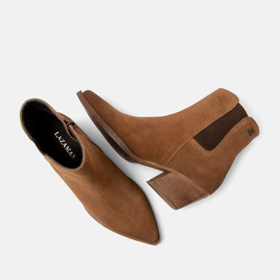 Annie Damen Wildleder Stiefeletten Tan