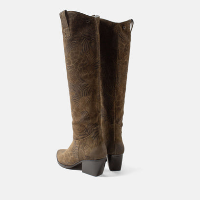 Adaline Damen Wildleder-Stiefel Khaki