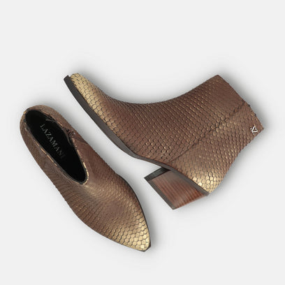 Phoebe Damen Leder-Stiefeletten Gold/Brown