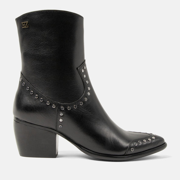 Kylie Damen Leder-Stiefeletten Black Kylie Damen Leder-Stiefeletten Black