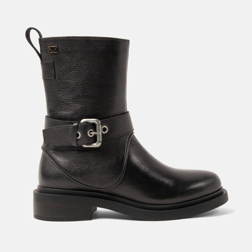 Erin Damen Leder-Boots Black