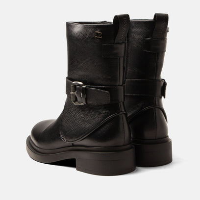 Erin Damen Leder-Boots Black
