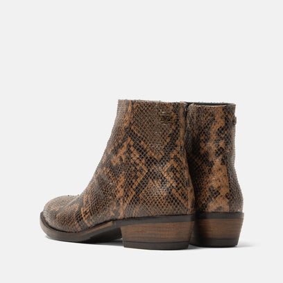 Beverly Damen Leder-Stiefeletten Biscuit