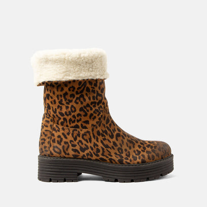 Jacky Damen Wildleder-Stiefel Tan/Leo