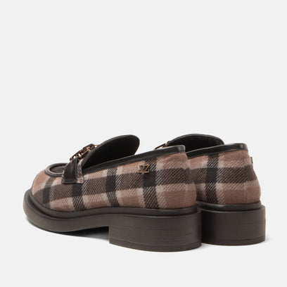 Oxford Damen Loafer Tartan Black