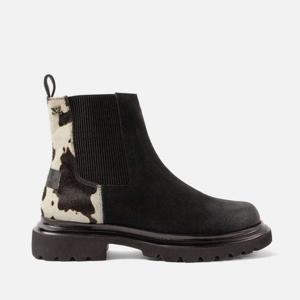 Haidy Damen Wildleder-Boots Black/White Haidy Damen Wildleder-Boots Black/White