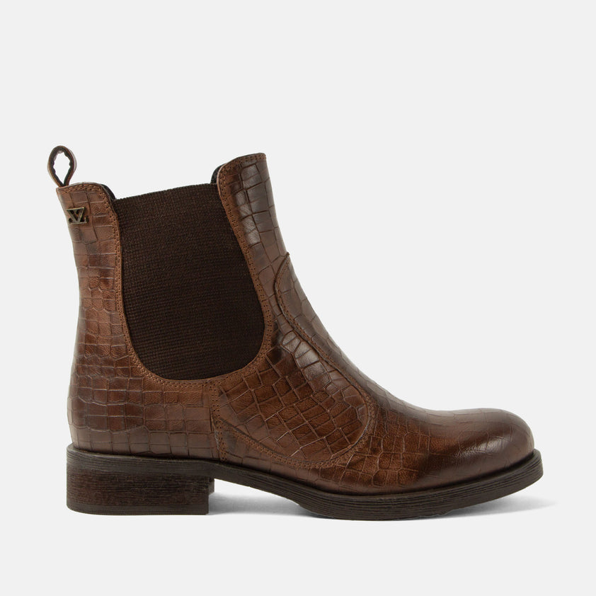 Marij Damen Leder Chelsea-Boots Brown