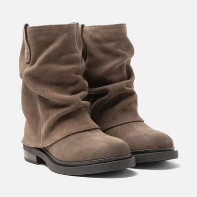 Tari Damen Wildleder-Boots Taupe