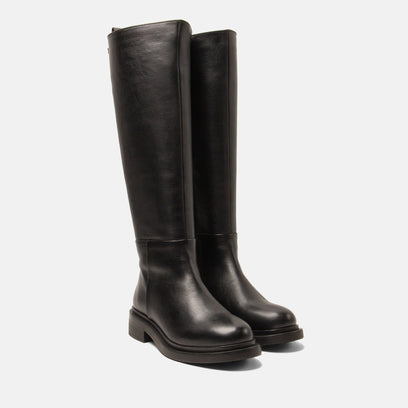 Uma Damen Leder-Stiefel Black