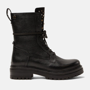 Jessie Damen Leder-Schnürboots Black Jessie Damen Leder-Schnürboots Black