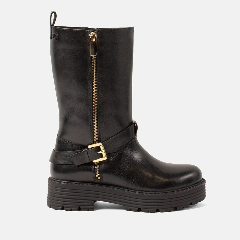 Lotte Damen Leder-Boots Black