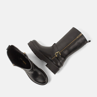 Lotte Damen Leder-Boots Black