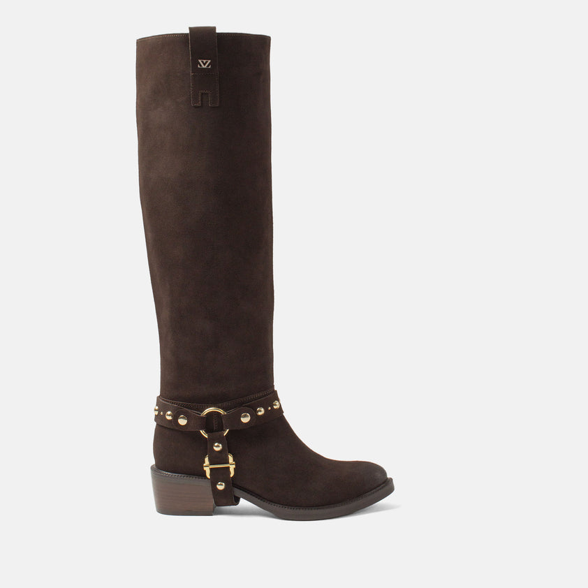 Fay Damen Wildleder-Stiefel Brown