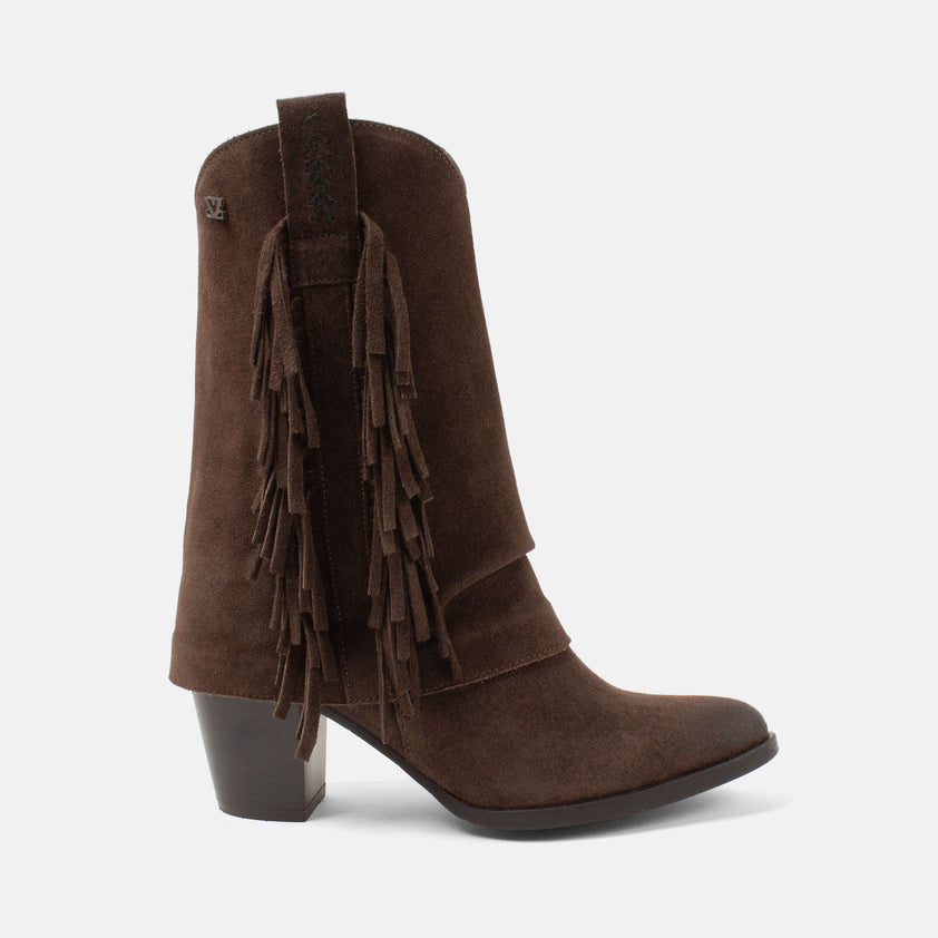 Emi Damen Wildleder-Stiefel Brown