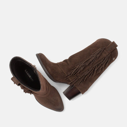 Emi Damen Wildleder-Stiefel Brown