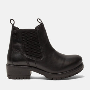 Lia Damen Leder Chelsea-Boots Black Lia Dames Leder Chelsea-Boots Black