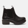 Lia Damen Leder Chelsea-Boots Black
