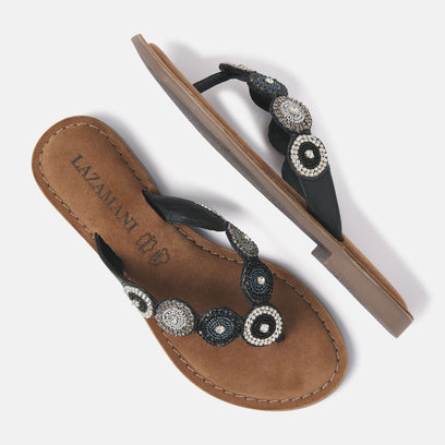 Luna Damen Leder Zehentrenner South