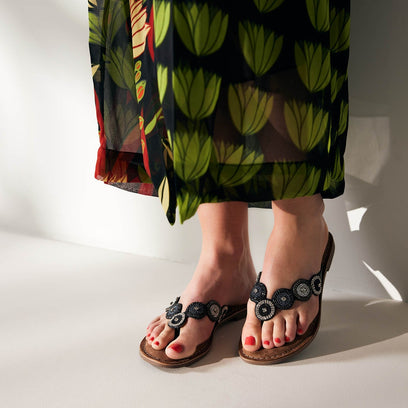 Luna Damen Leder Zehentrenner South