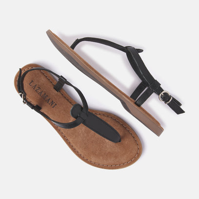 Iris Damen Ledersandalen Black